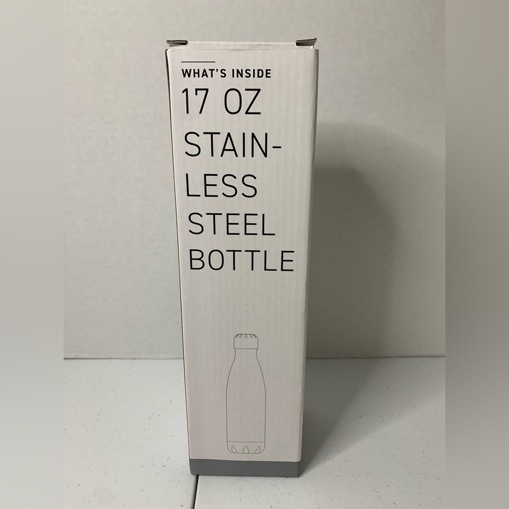 H2GO Force Insulated Stainless Steel Water Bottle 17 oz White Hot & Cold Branded